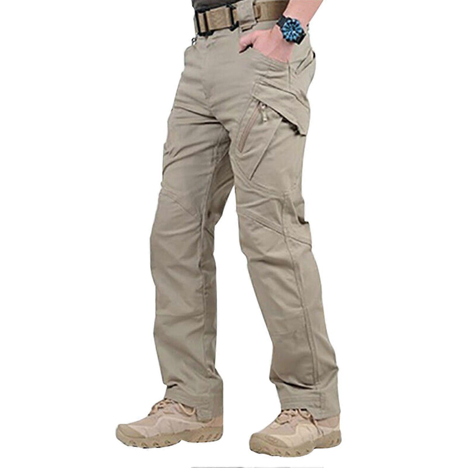 Men Work Cargo Long Pants with Pockets Loose Trousers