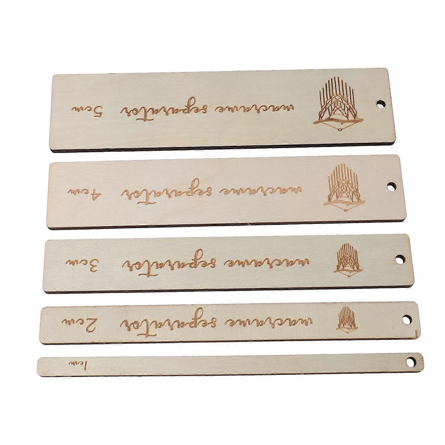 5pcs Macrame Board Auxiliary Rulers Clear Scale Prevents Shifting Rectangle Wooden Macrame Separator