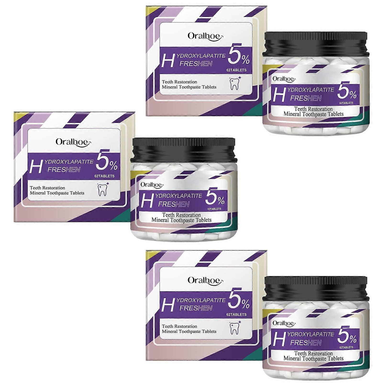 Natural Toothpaste Tablets with Hydroxyapatite Enamel-Safe Toothpaste Tablets for Men Women