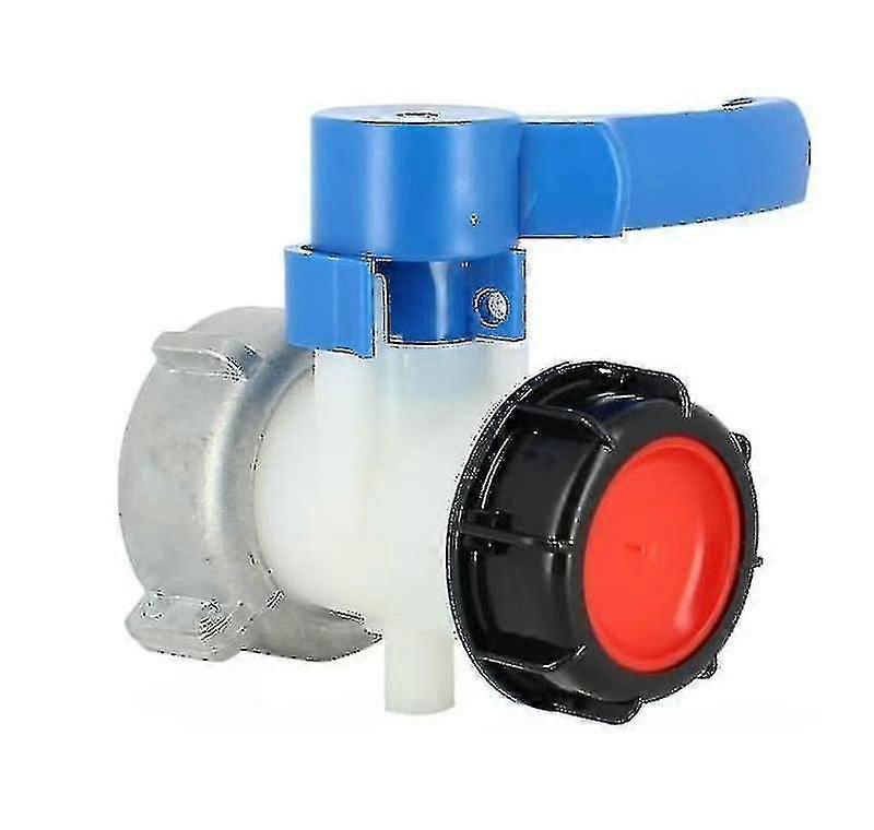 Valve With Floating Nut For 1000 Liter Ibc Tank, S75x6 Nut And S60x6 Outlet Scrollsqy