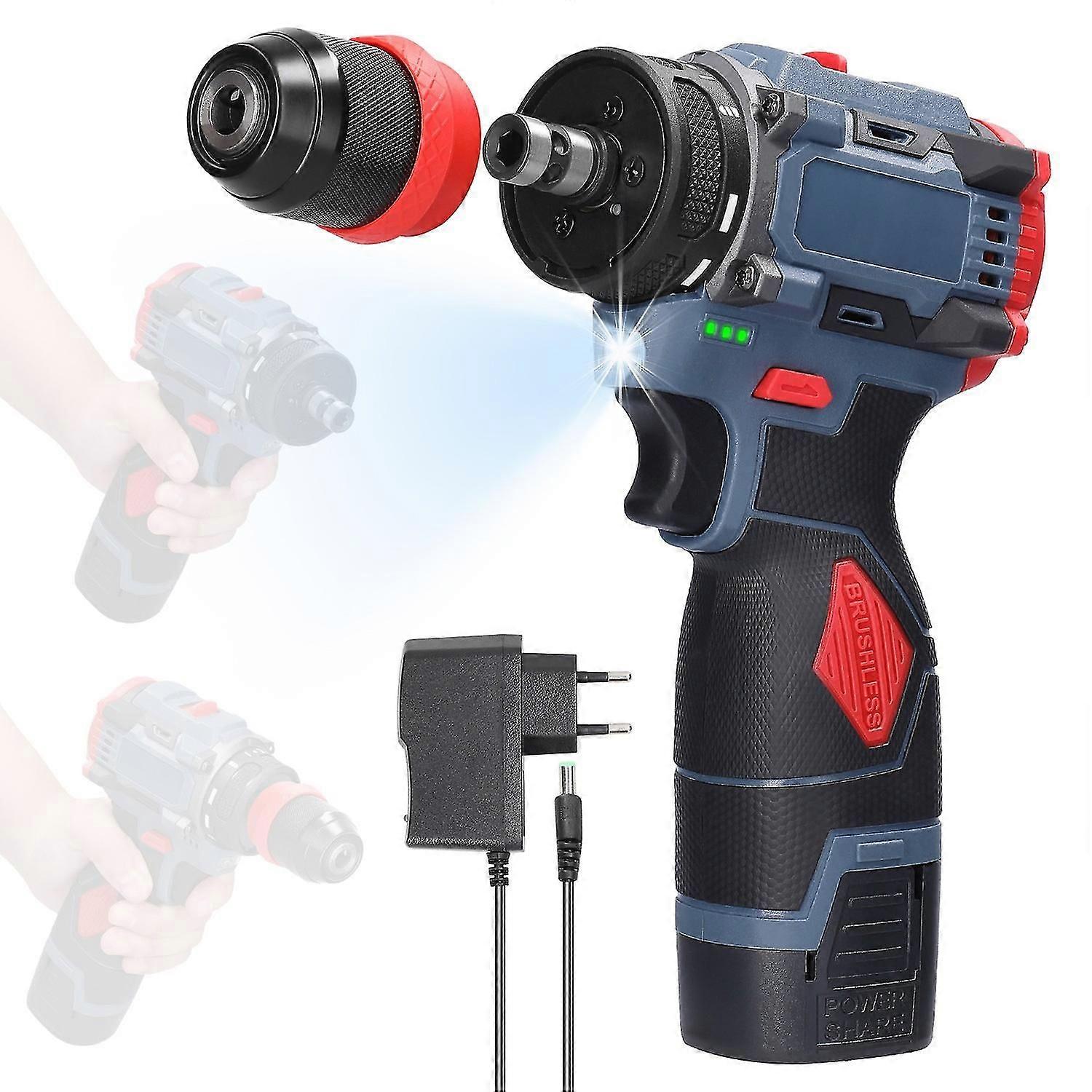 16.8v 2in1 Electric Screwdriver Multi-function Tool 45nm Torque Brushless