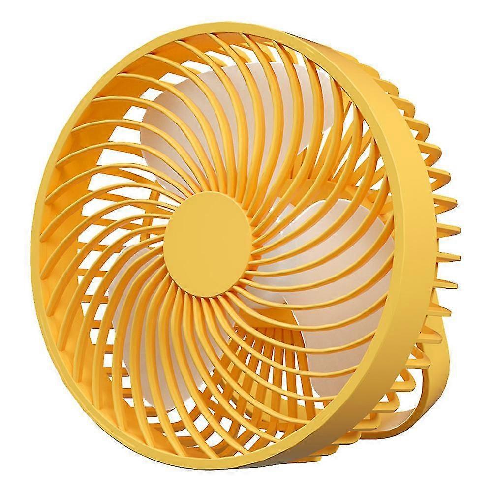 Camping Fan With Light, Usb Desk Fan Rechargeable Fan, Portable Outdoor Small Hanging Tent Fan