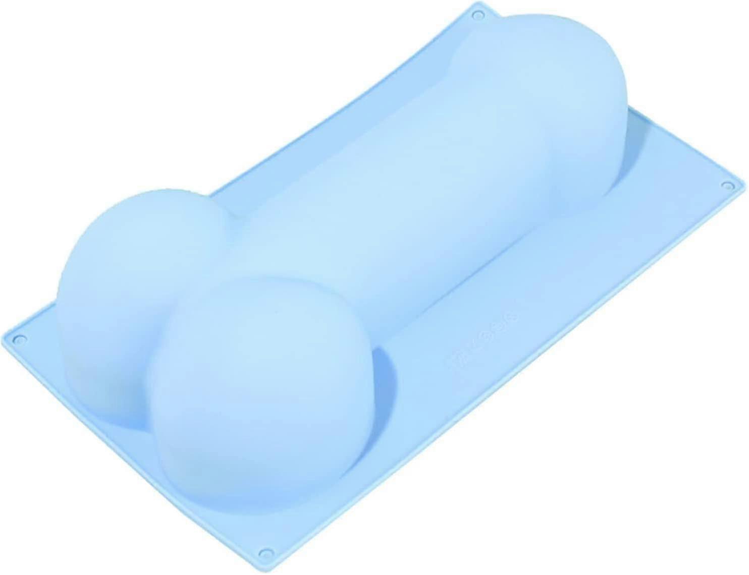 1 PCピンク/グレーノベルティ女性男性生殖器形状ハードキャンディーデザートモールドシリコンフォンダンケーキの装飾ベーキングツールブルーワンサイズ-YKY416