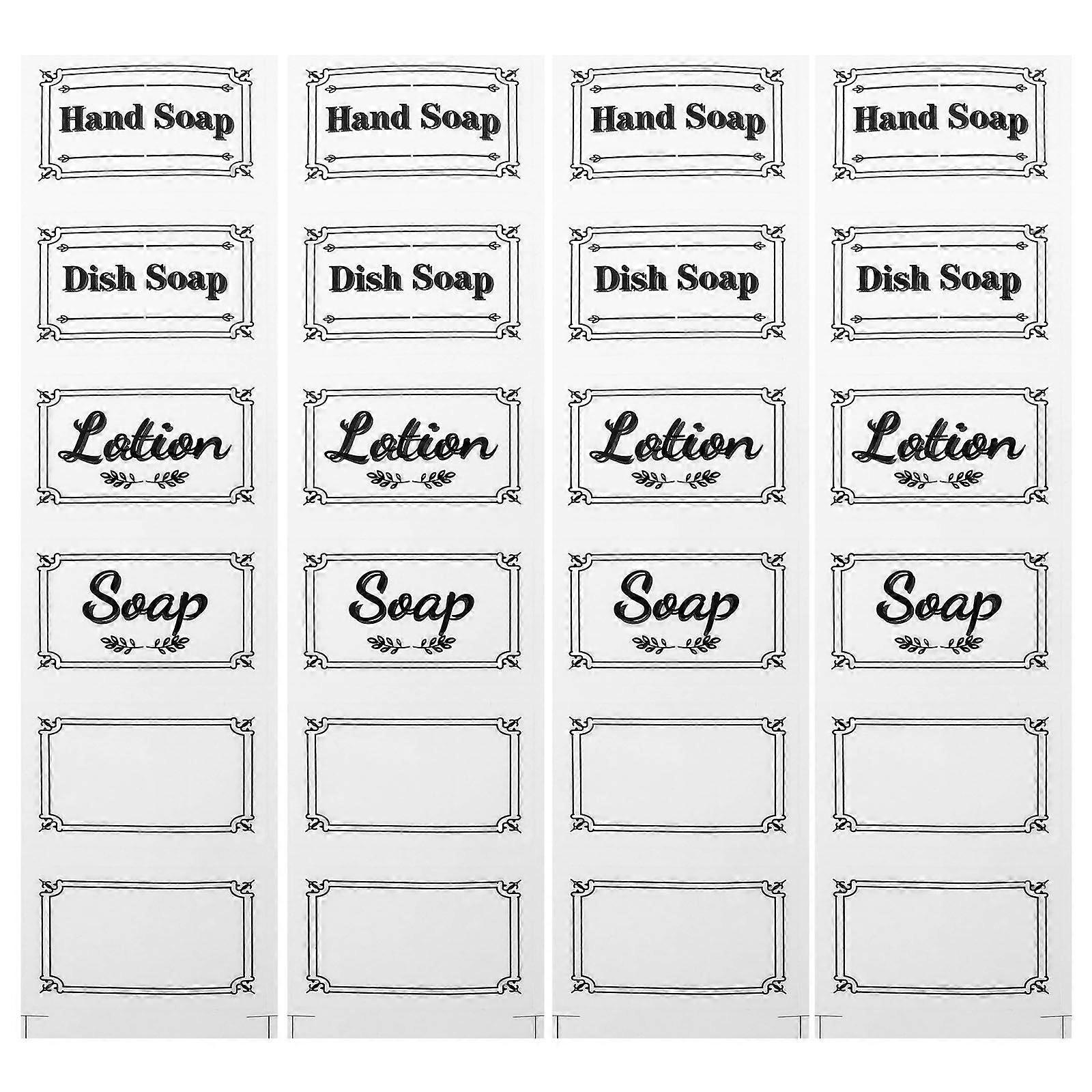 6 stks transparante fles handzeep stickers verwijderbare zeep stickers zeep etiketten