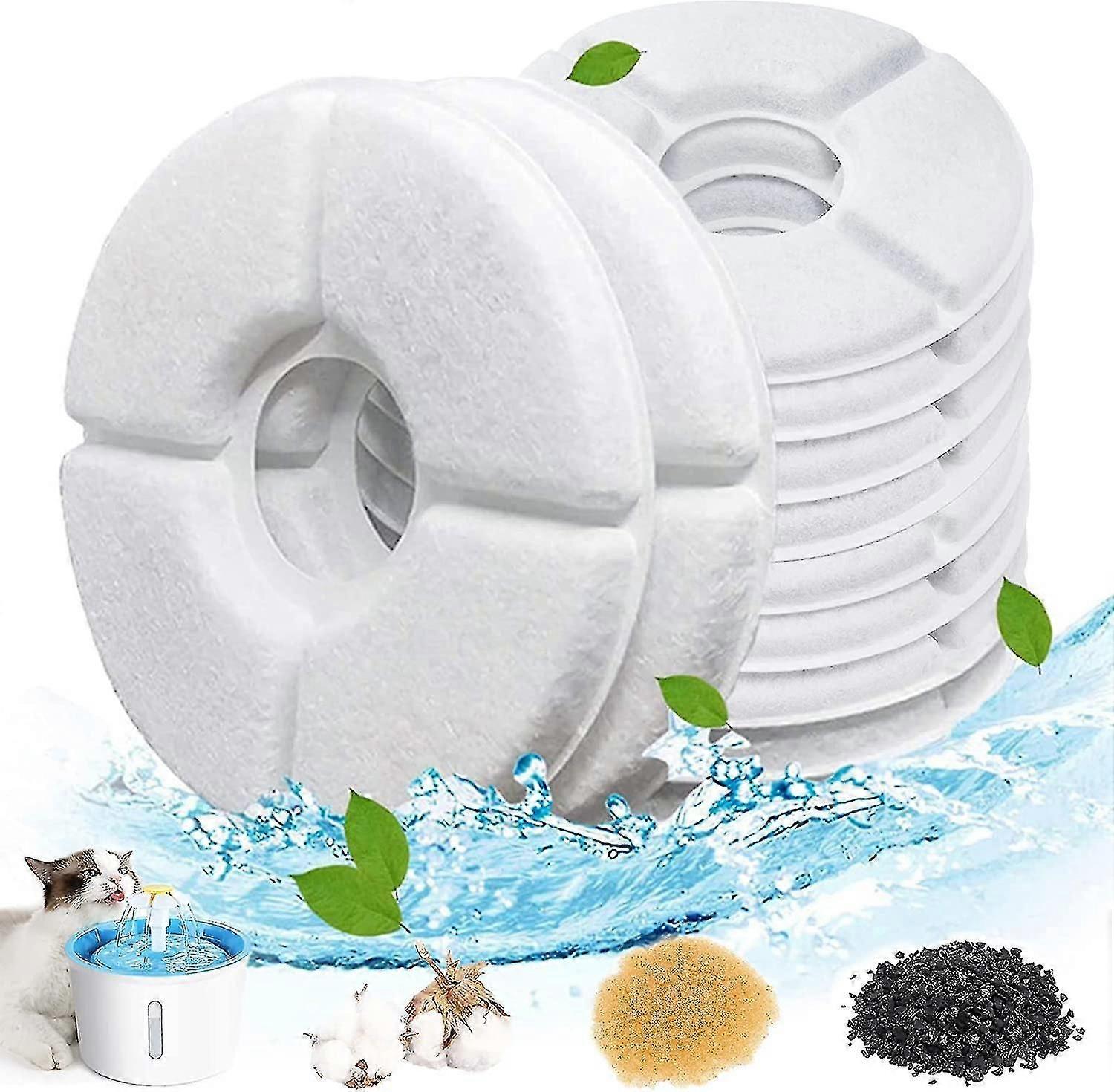 Cat Fountain Filters [10 Pieces] Cat Drinking Fountain Filter