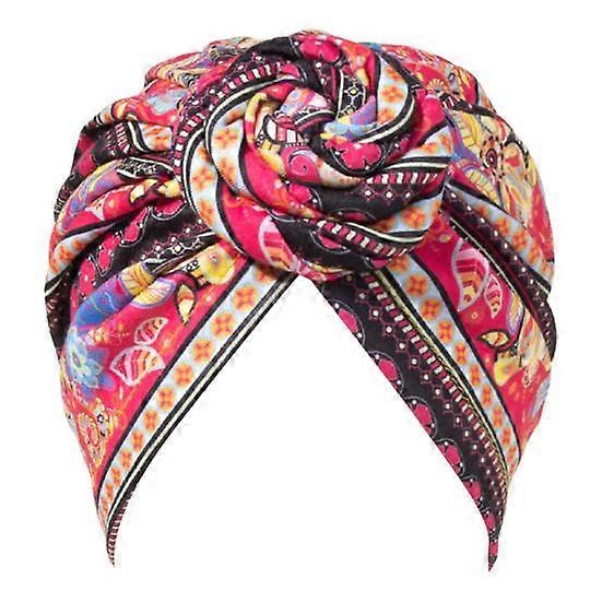 Huvudbonader Tvättbar Populär Retro Tryck Bohemisk Kvinnor Afrikansk Knut Huvud Wrap Turban Cap