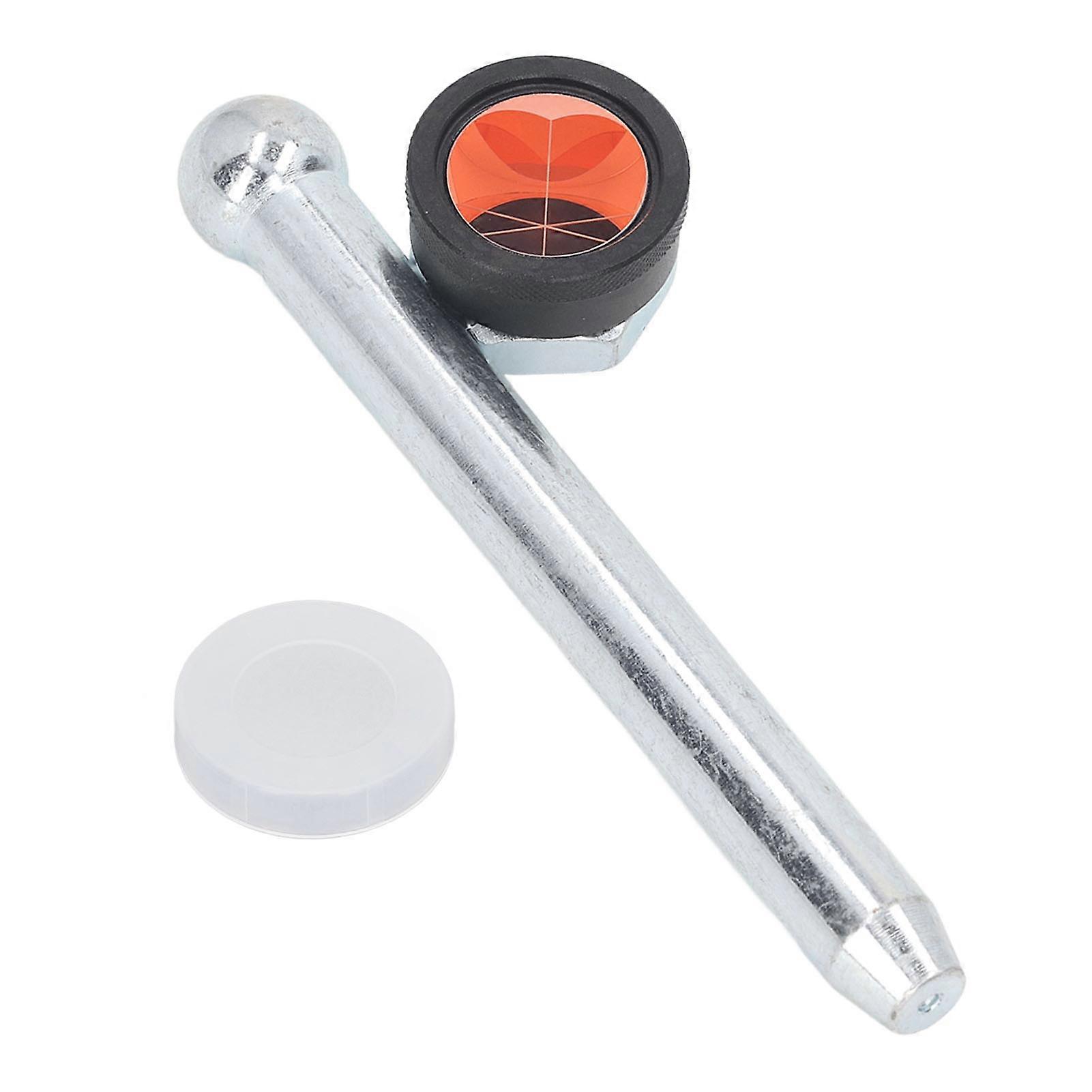 MechKit Optical Glass Prism Total Station Prism with 16cm Pole, Optical Glass Surveying Tool for Railway, Tunnel, Mine, Steep Slope, Mini Pole Prism