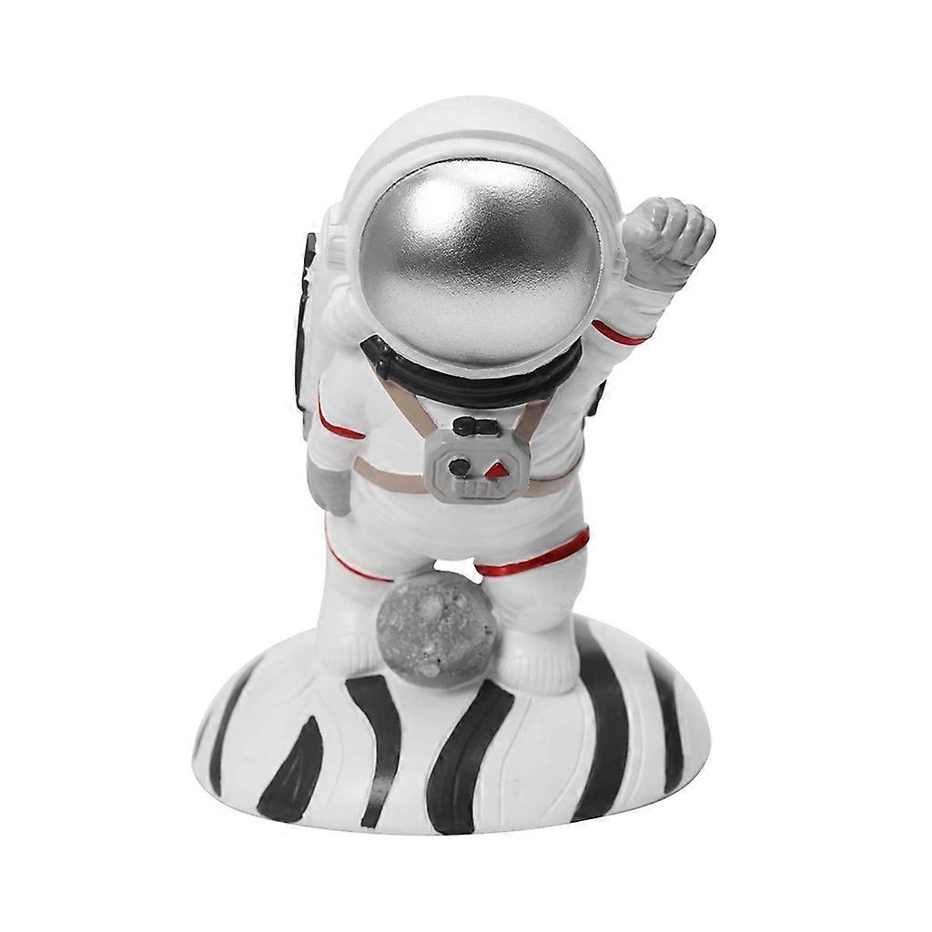 for Creative and Useful Astronaut Wine Rack Made by Resin Durable and Strong Not Easy to Break Round Big Base More Stabl silver