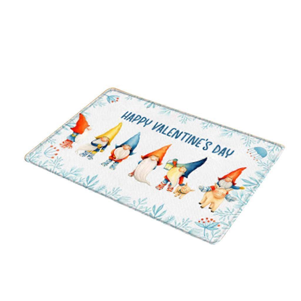 Valentine's Day Love Theme Faceless for Doll Printing Doormat Rectangular Floor