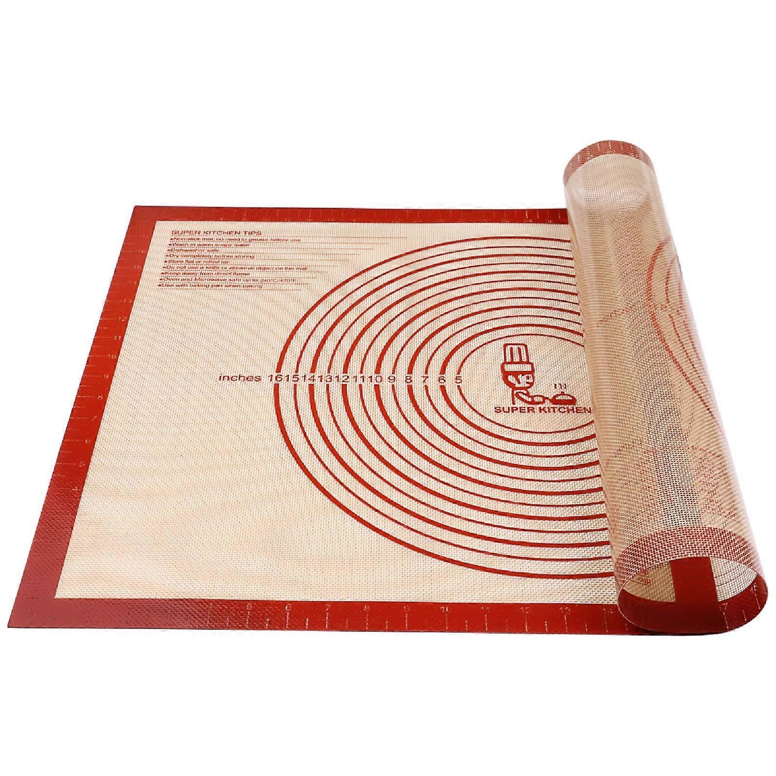 Extra Large Non-Slip Pastry Mat 28'' x 20'' with Measurements for Baking and Rolling Dough, Durable Silicone Material
