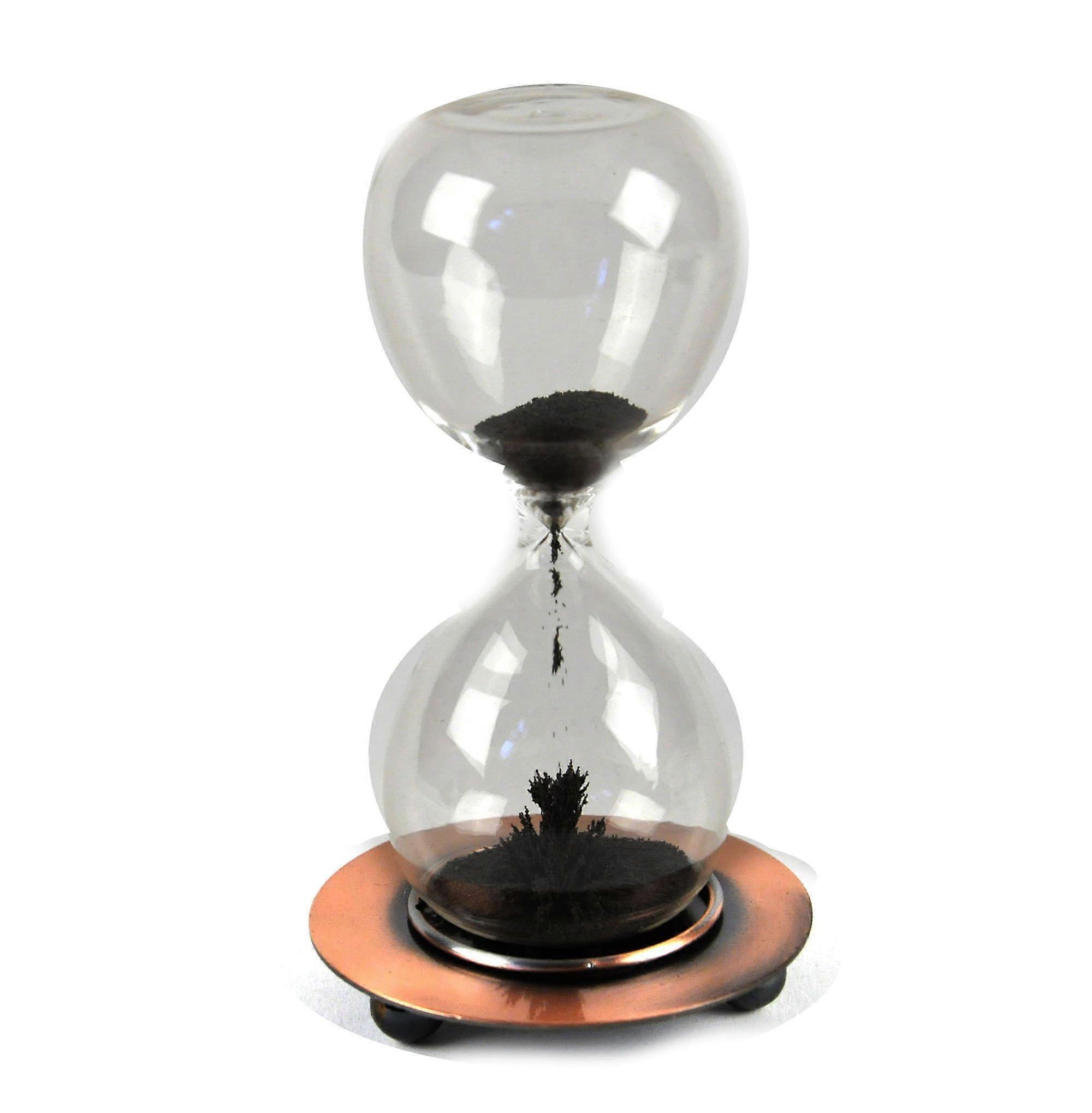 F&T magnetic hourglass sculpture, unique design decoration