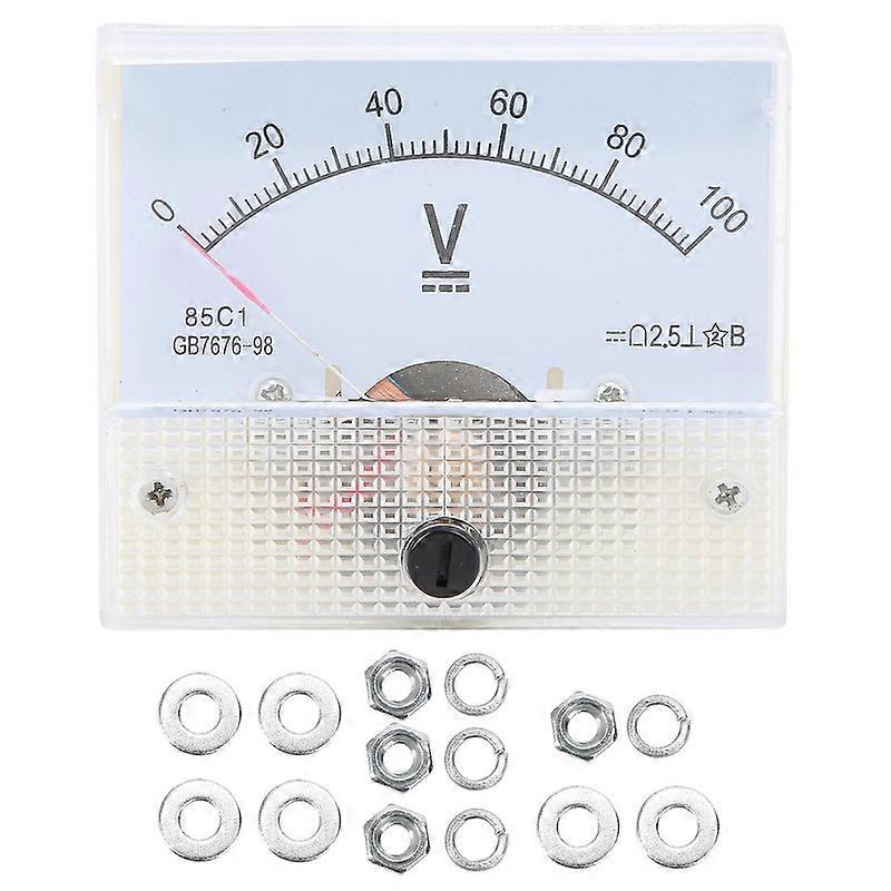 Pointer DC Voltmeter Panel Volt Voltage Meter Measuring Instrument 85C1 DC 0~100V