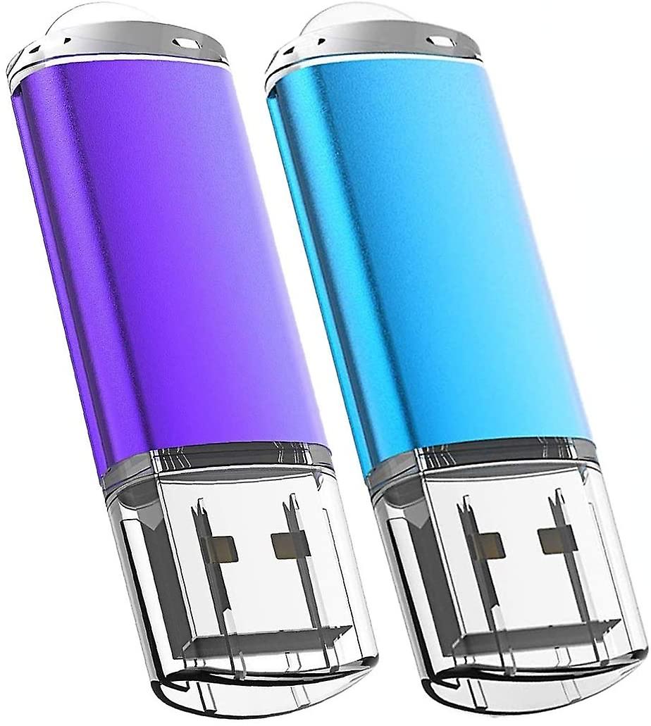 2pcs Usb Flash Bulk Storage Memory Stick Pen Drive