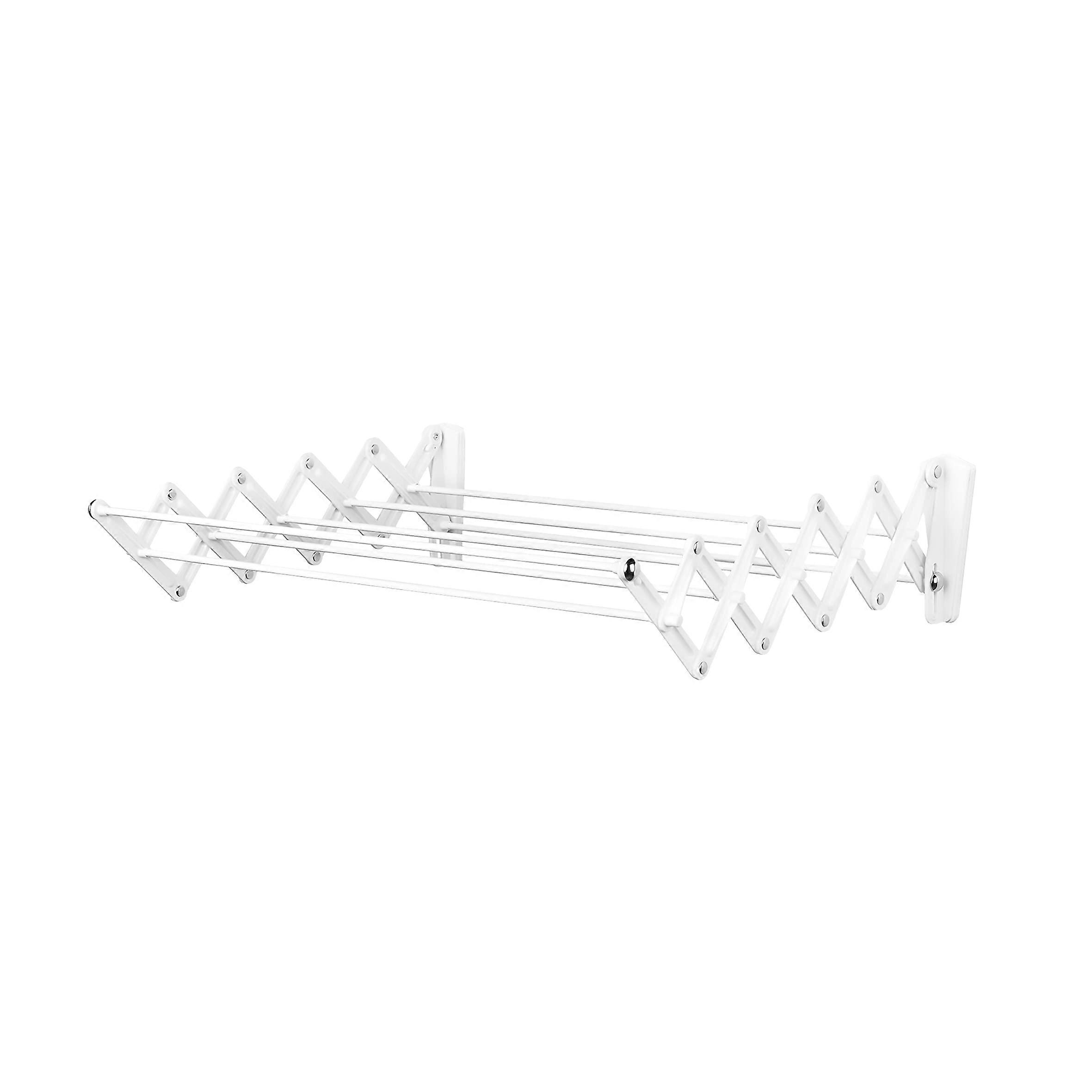 Folding Wall-Mount 24-Inch Accordion Drying Rack for Indoor Use, Space-Saving Design, Durable Steel Construction