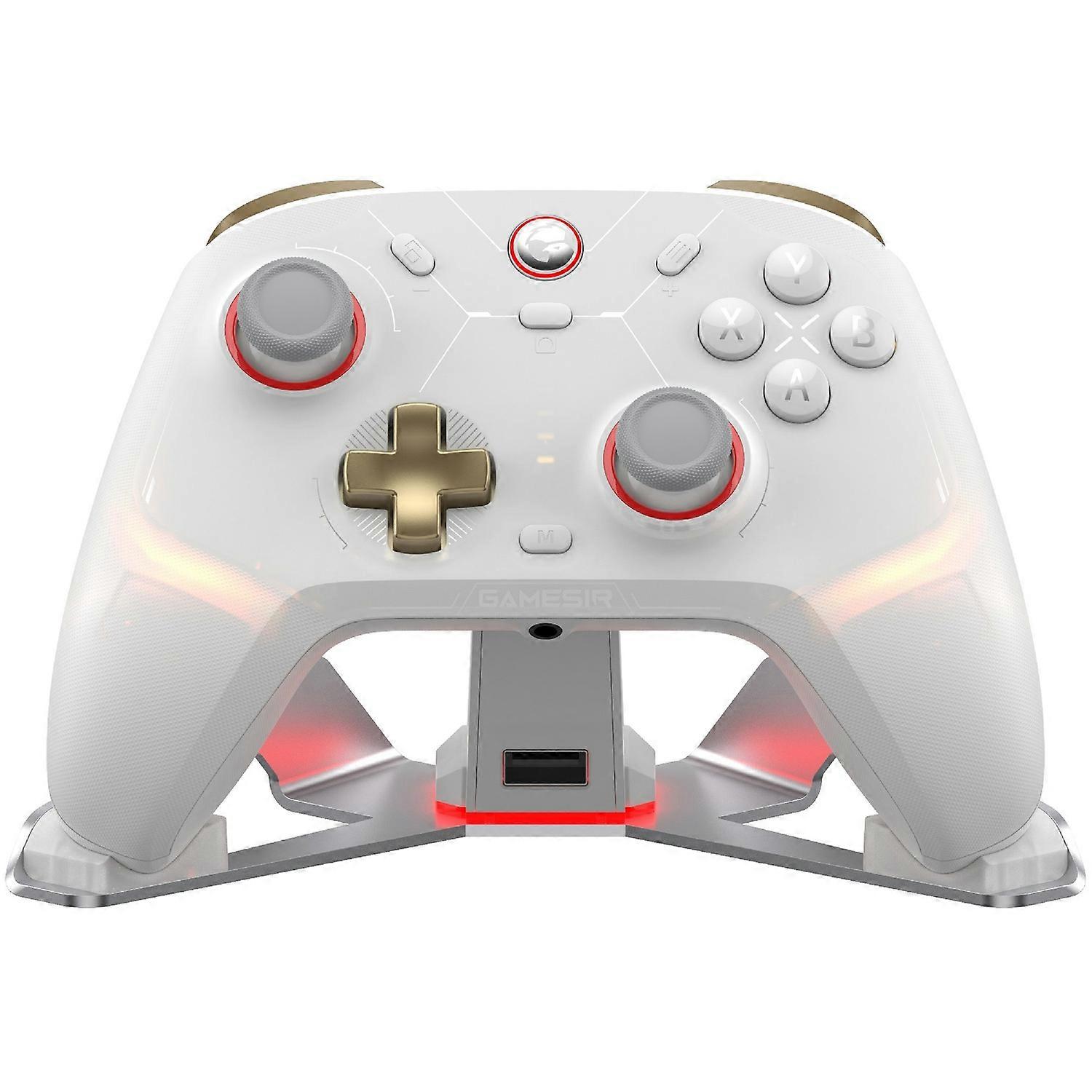 AS GAMESIR Cyclone 2 وحدة تحكم ألعاب بلوتوث Mag-Res TMR Sticks مع قاعدة شحن لمفتاح الكمبيوتر i