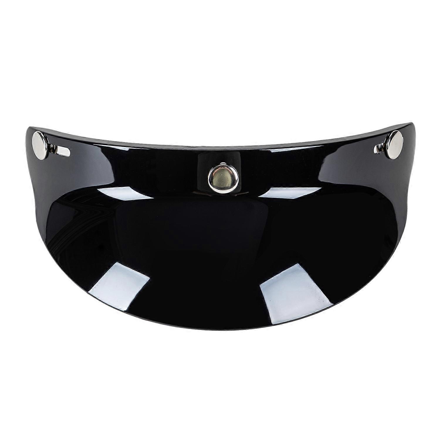 3 Snap-Button Visor  Lens Visor Flip Up Wind  for   Open Face Motorcycle Helmet