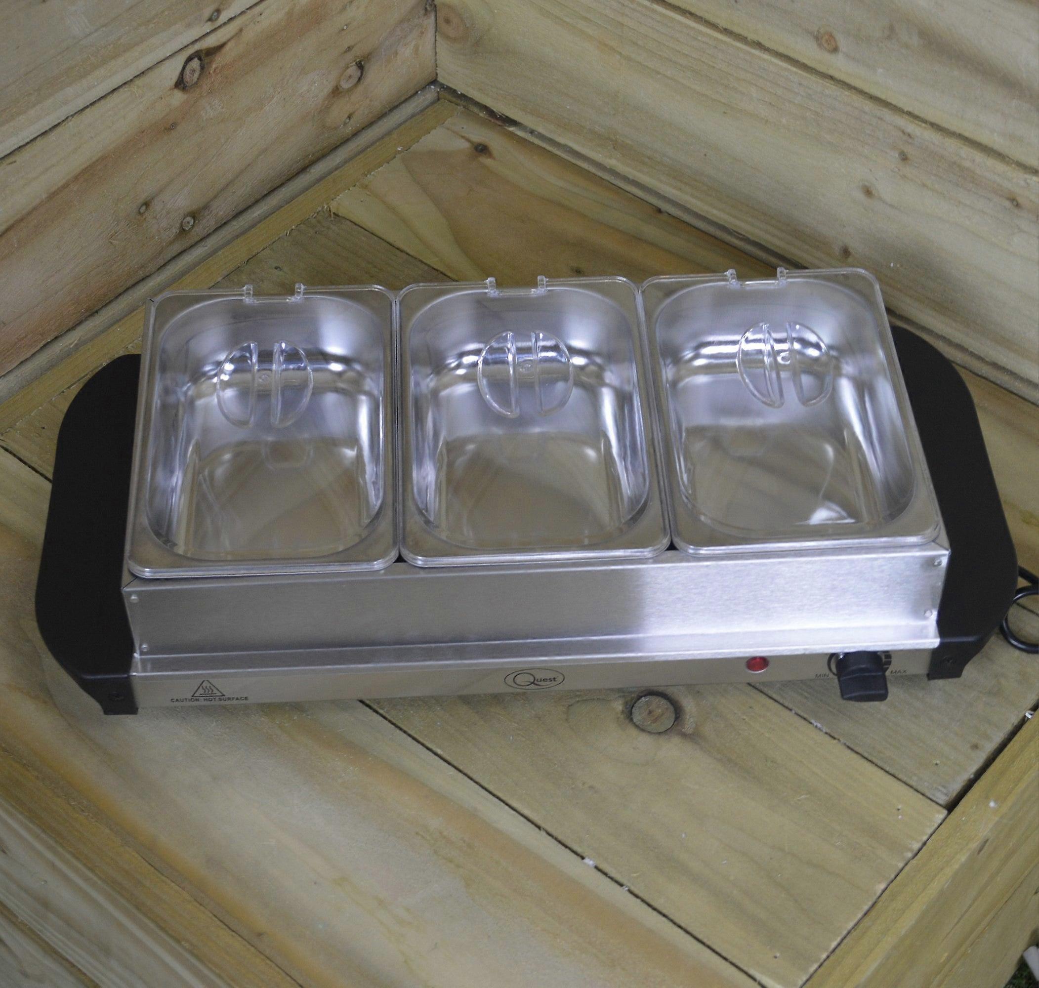 300W Multi Function 3 Pan Buffet Server And Warming Tray Hotplate