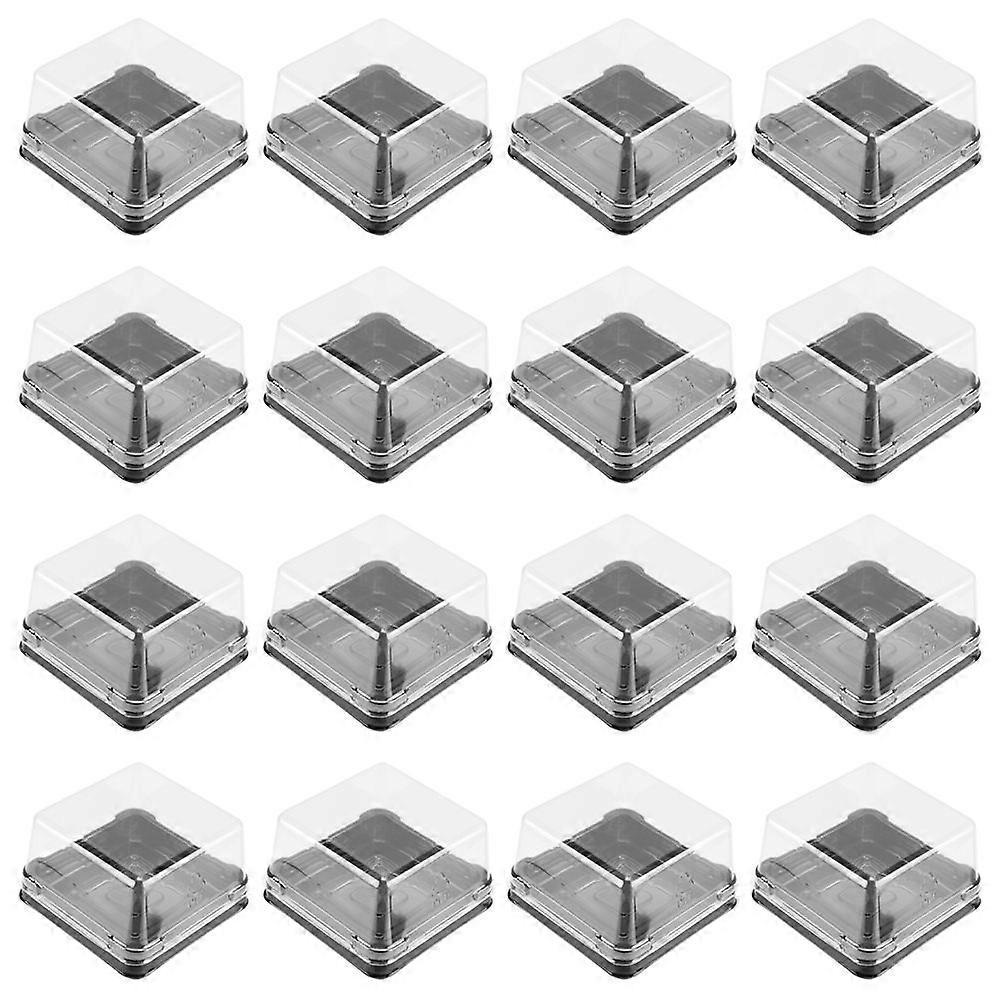 1 Set 100Pcs Plastic 100g Square Egg-Yolk Puff Packing Box Moon Cake Box