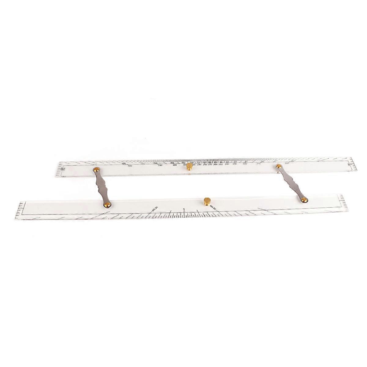 Marine Navigation Parallel Ruler Clear Scale High Precision Transparency Ship Drawing Parallel Ruler 600mm/23.62in