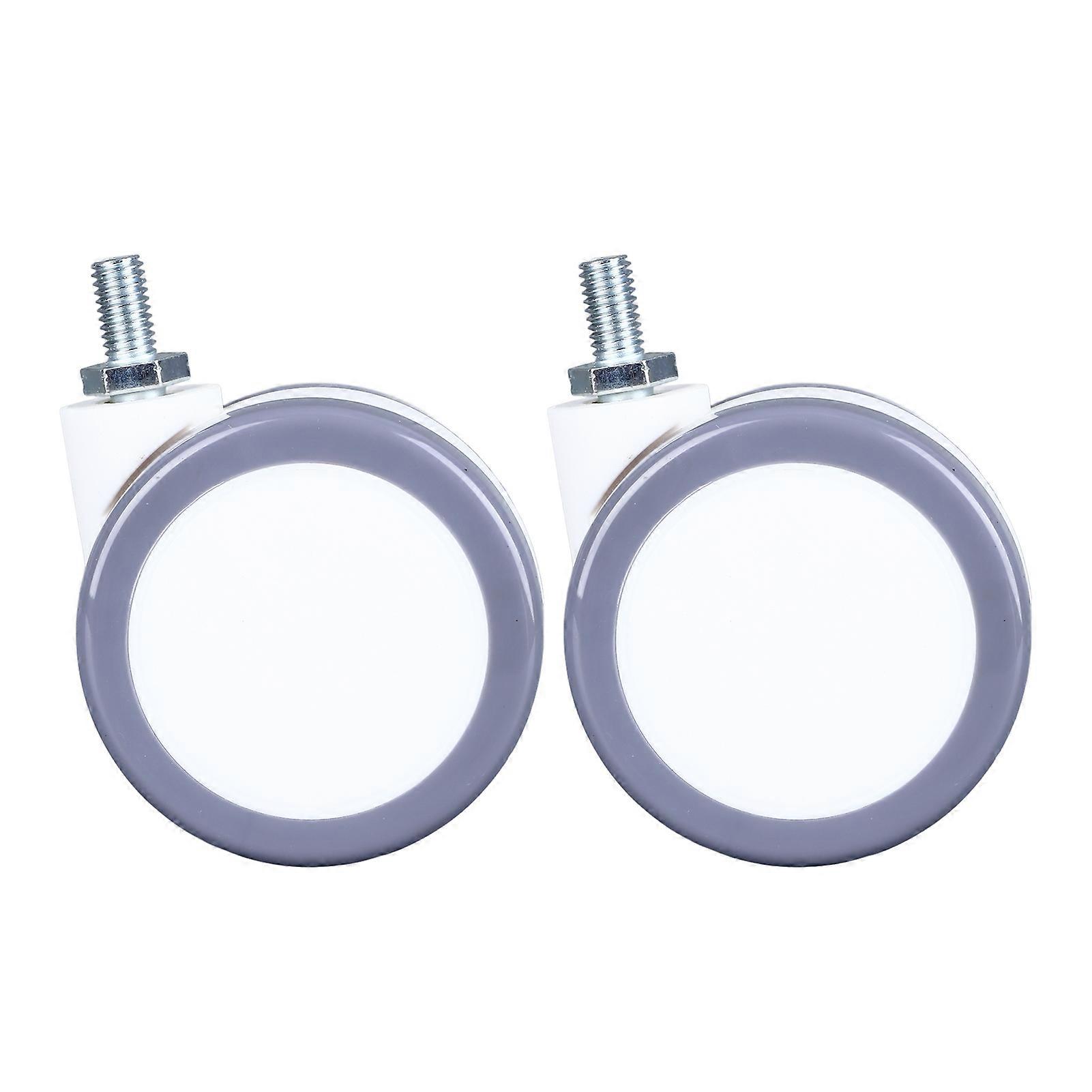 Swivel Caster Wheels Silent Heavy Duty Load Bearing M8 Screw 2.56in Diameter for Furniture Trolleys