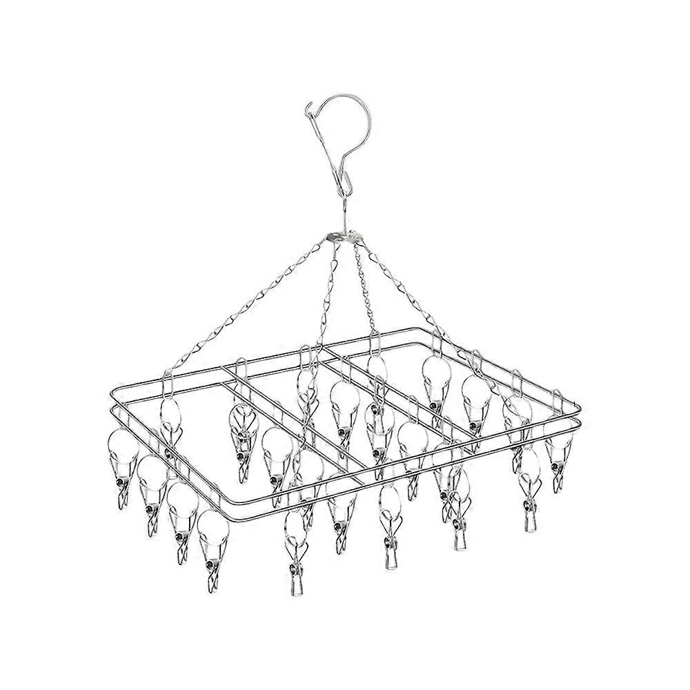 Stainless steel socks rack multi-clip drying rack solid 20 clip drying socks rack multi-head drying rack