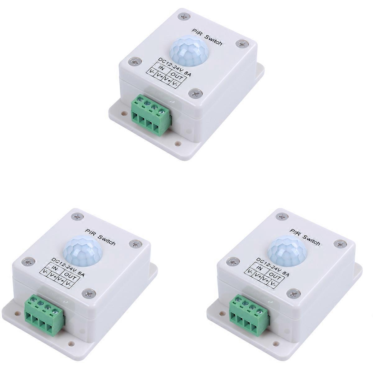 3X LED Lighting Motion Activated Sensor Switch 12 Volt DC Passive Light Control