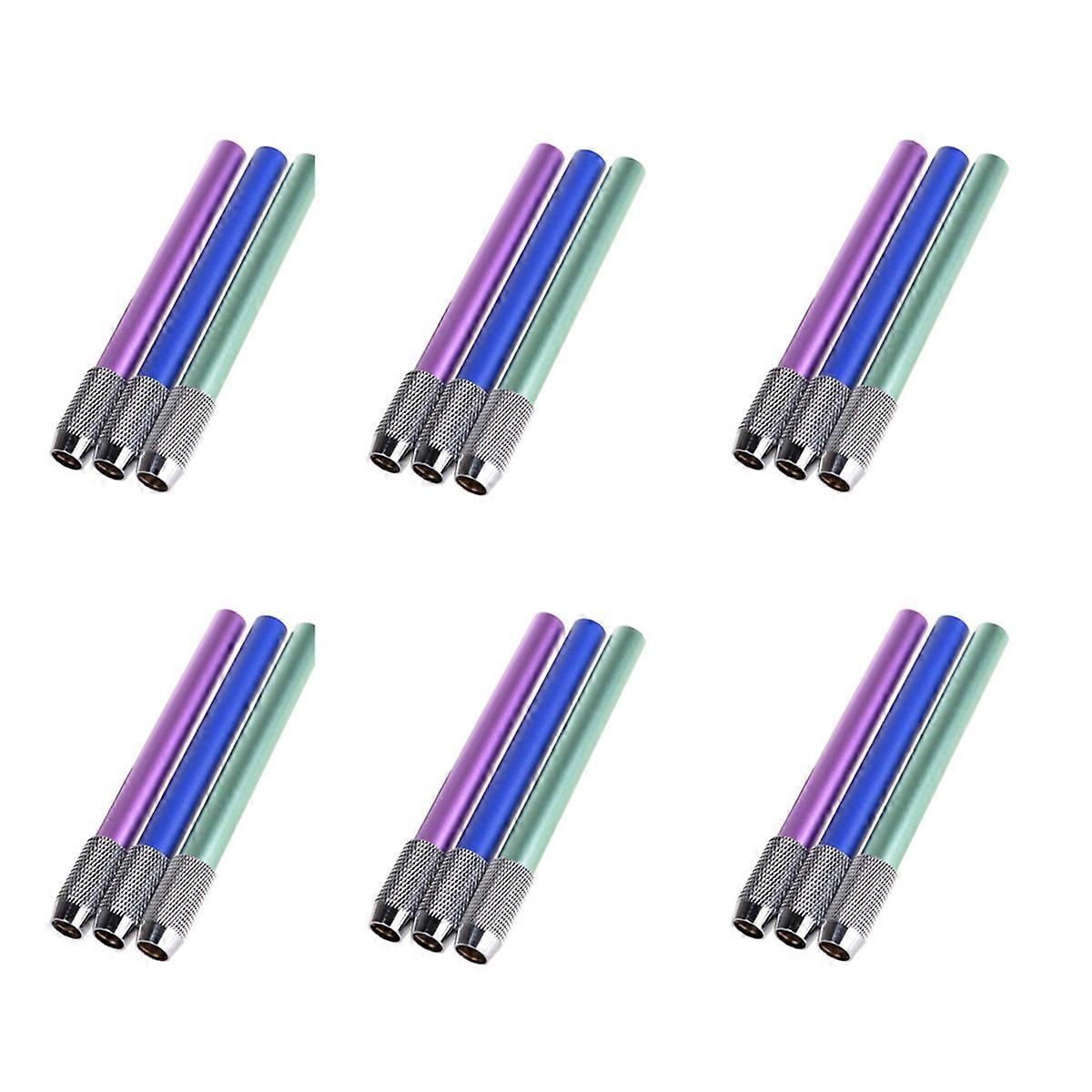 18pcs Metal Pencil Lengthened Extender Holder Random