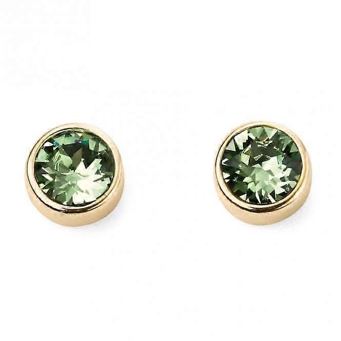 August Yellow Gold Plated Birthstone Earrings with Swarovski Crystal E1544