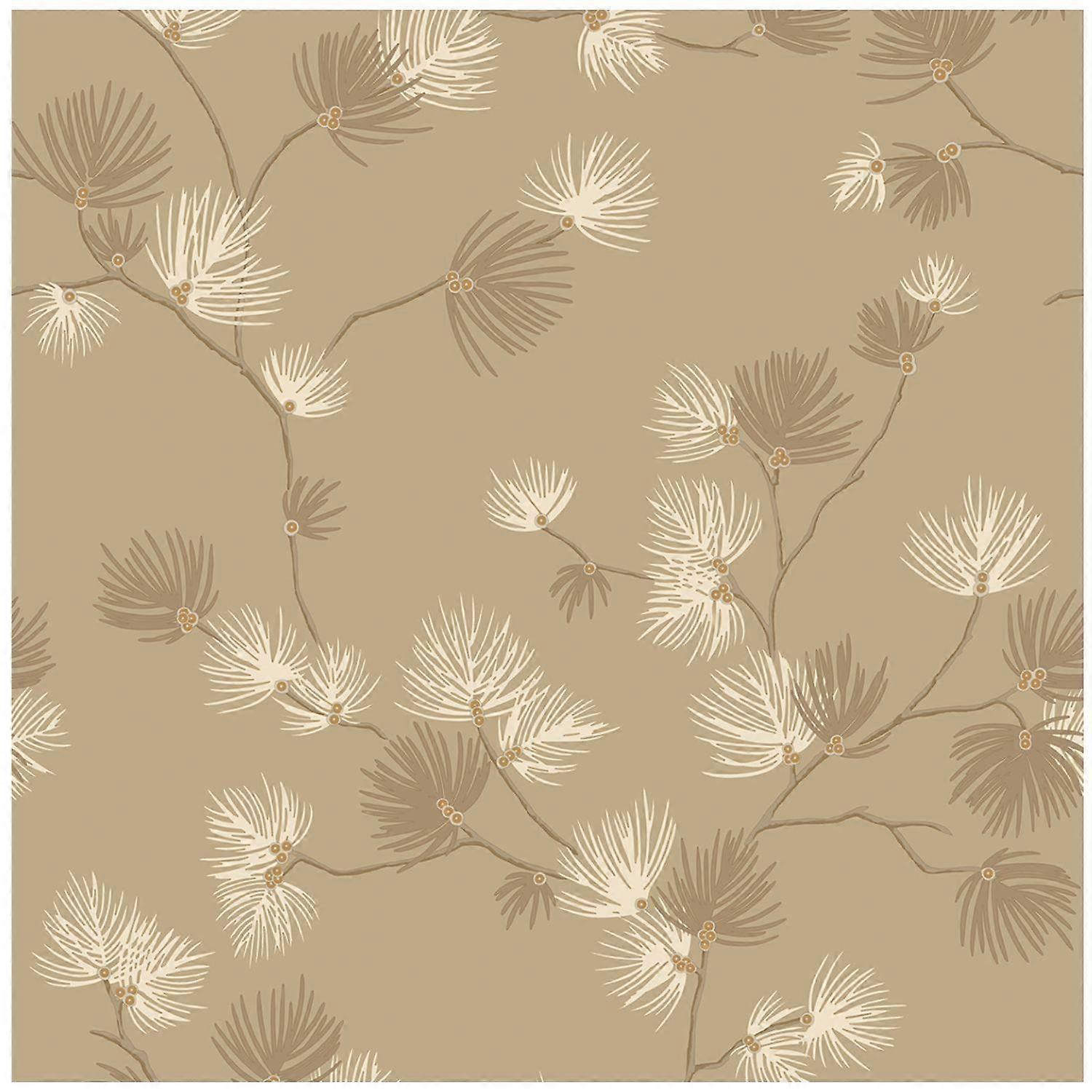 Belgravia Valentino Pine Trail Champagne Wallpaper