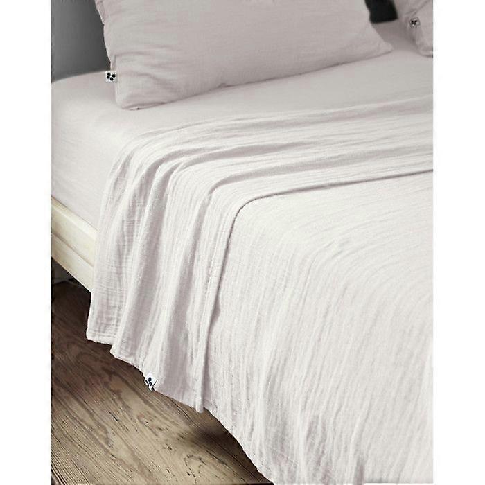 Drap plat « Gaïa » toutes tailles « Gaze de Coton » - Gaïa Chantilly - 270 x 300 cm pour lit King size