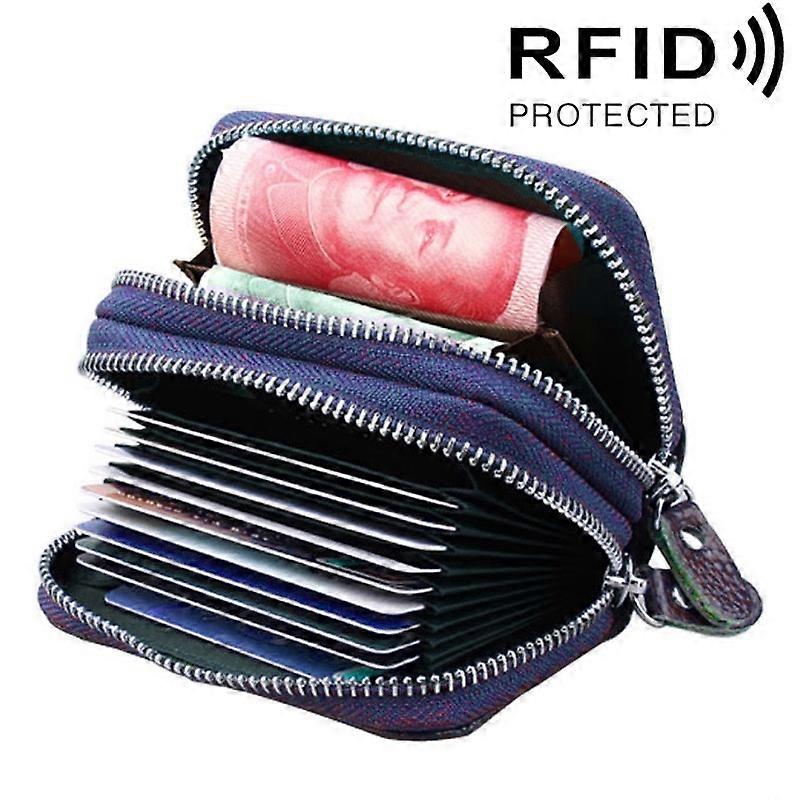 KB85 Leather Dual Layer Zipper Card Holder Wallet
