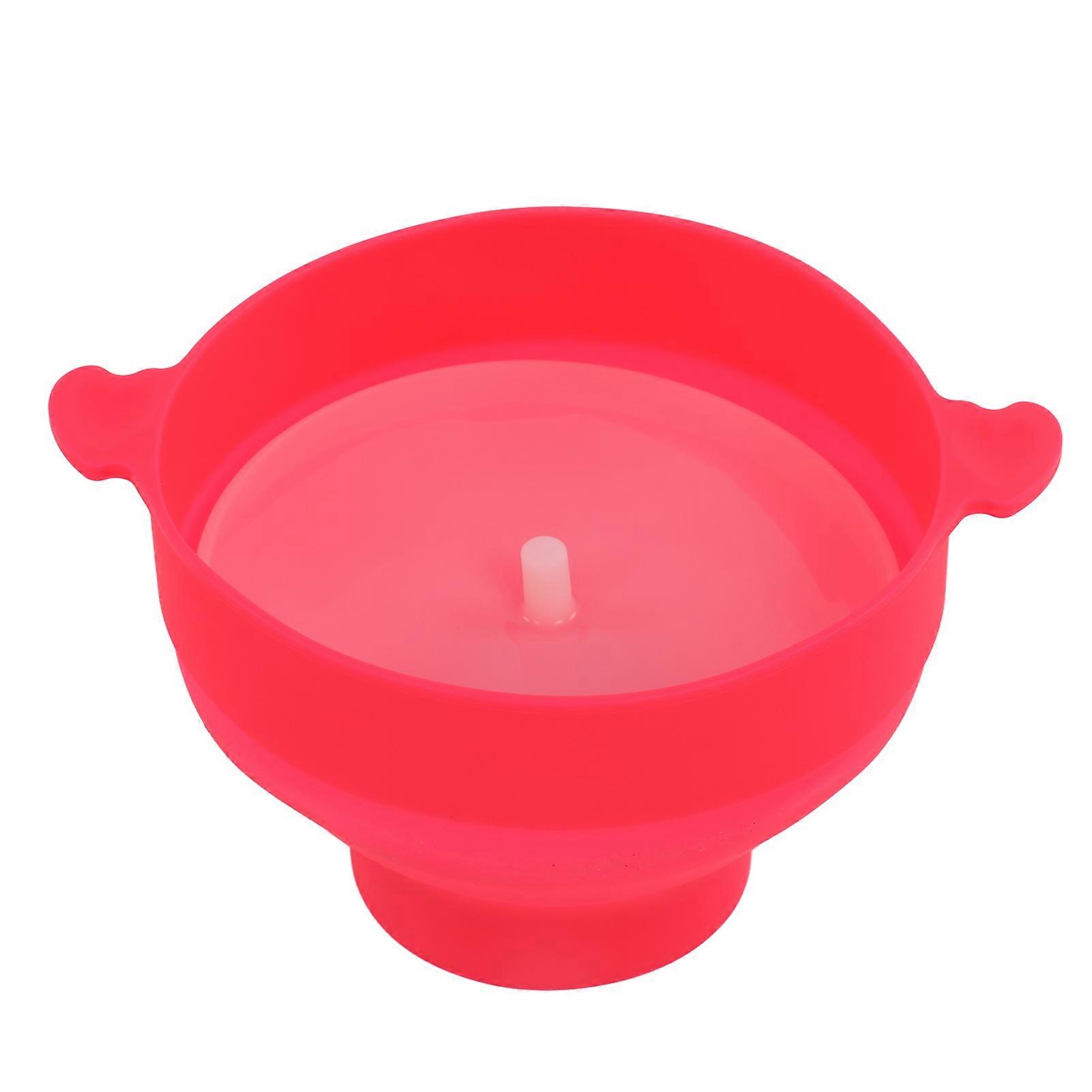 Microwavable Bowl with Transparent Lid and Handle Collapsible Silicone Popcorn Maker for Home
