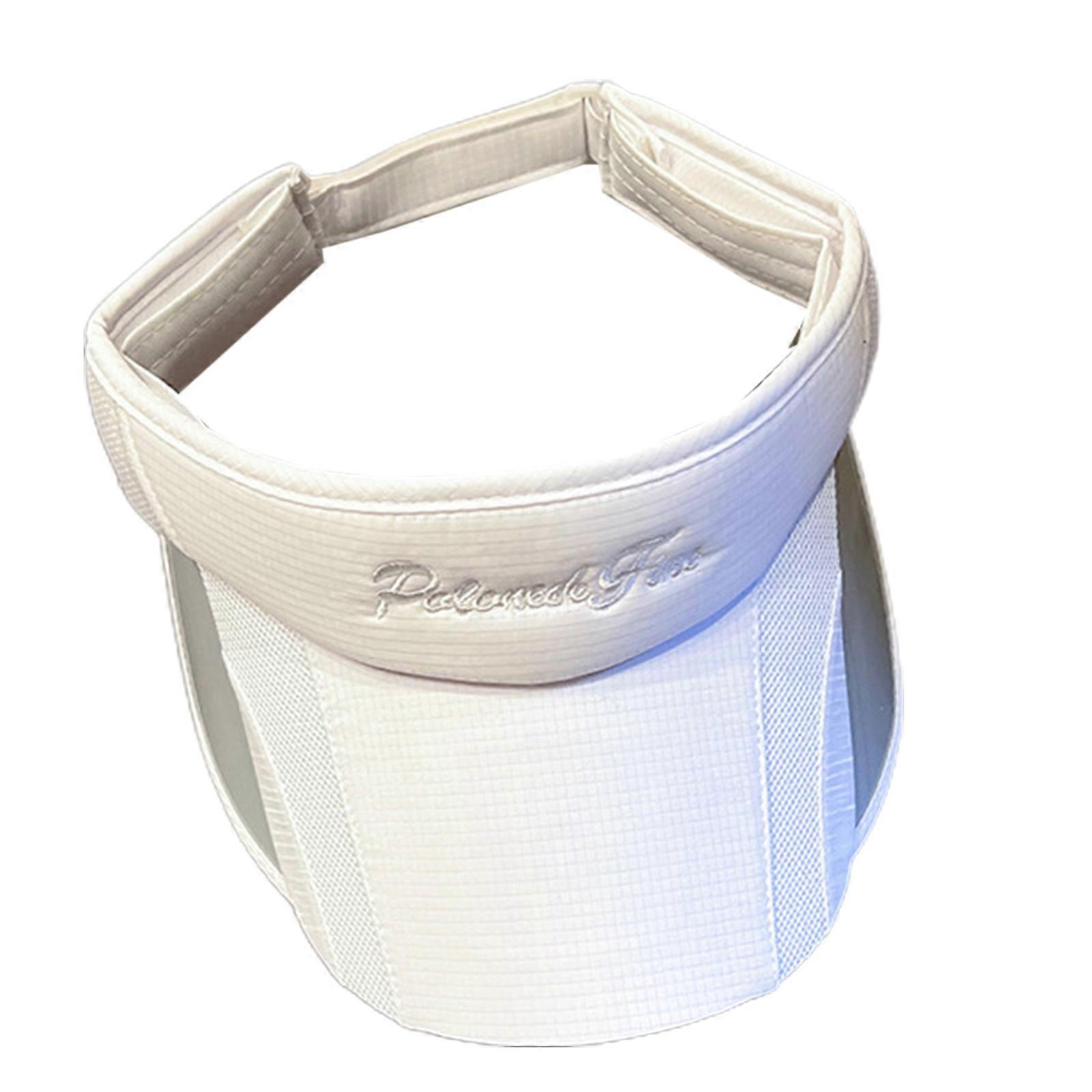 Niche Breathable Alphabet Visor Hat Adjustable Summer Empty Top Hat Breathable for Family Gatherings and Friend Birthday White