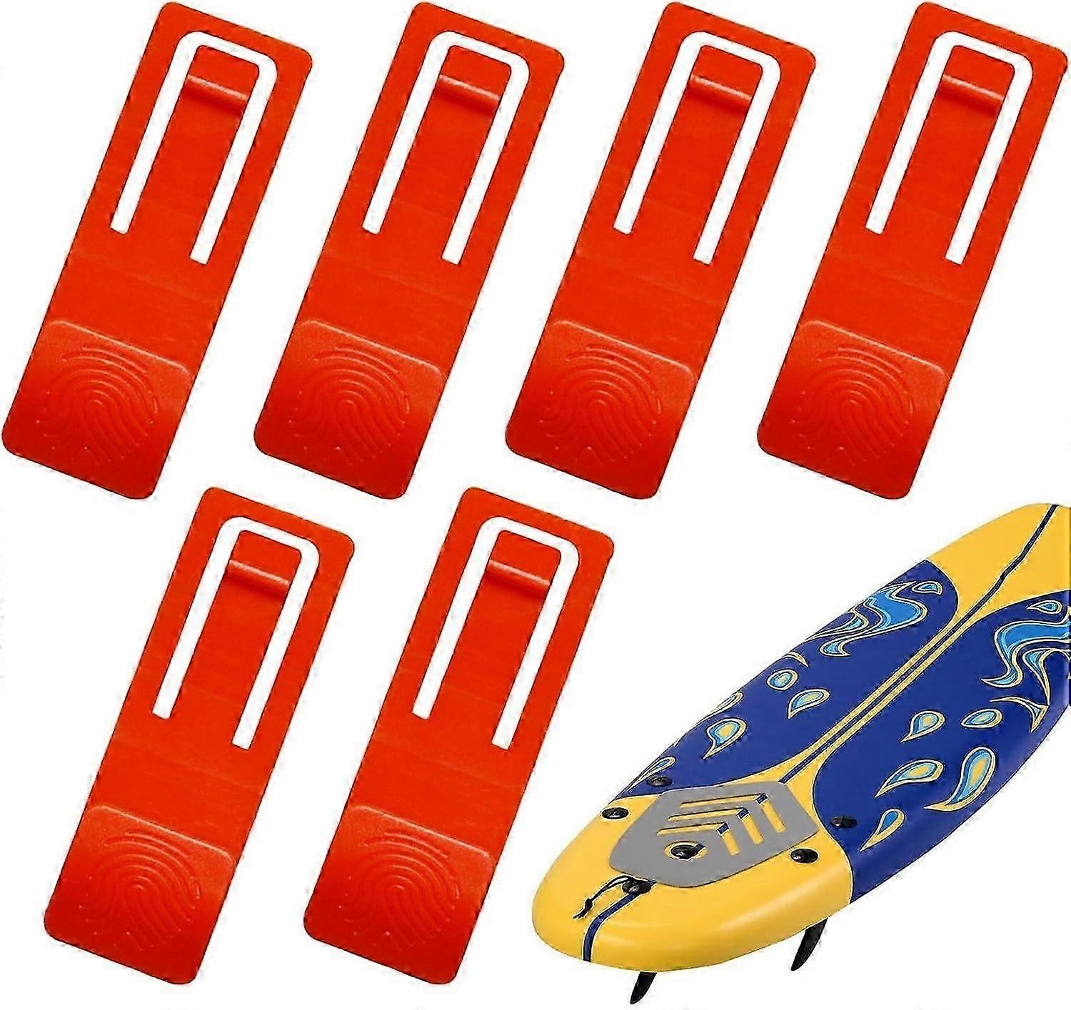 6Pcs Surfboard Fin Fasteners Base Pins Fin Holder Surfboard Accessories Fin Bracket Detachable Buckle Paddle Board Clip