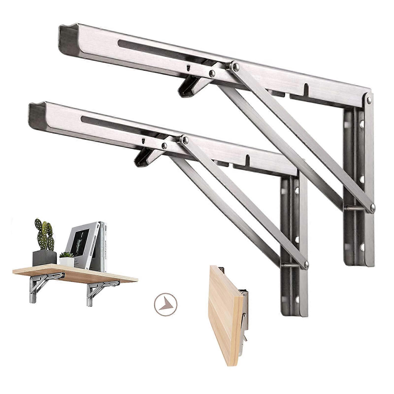2 Pack Shelf Brackets for DIY Shelves for Table 18 Inch