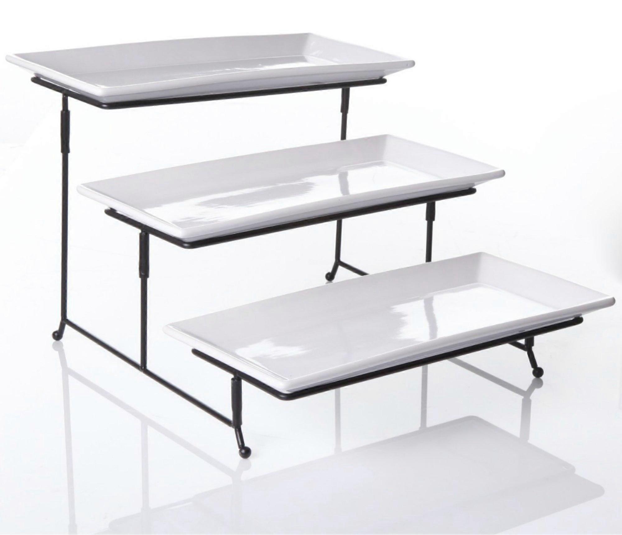 3 Tier Swiveling Plate Rack Stand for Presentations of Any Kind