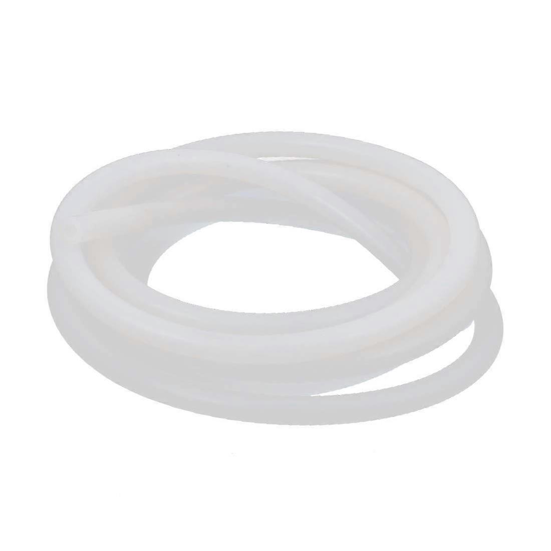 Lon0167 4mm x 8mm DIY Silicone Translucent Tube Water Air Pump Hose Pipe 2 Meter 6.5Ft Long