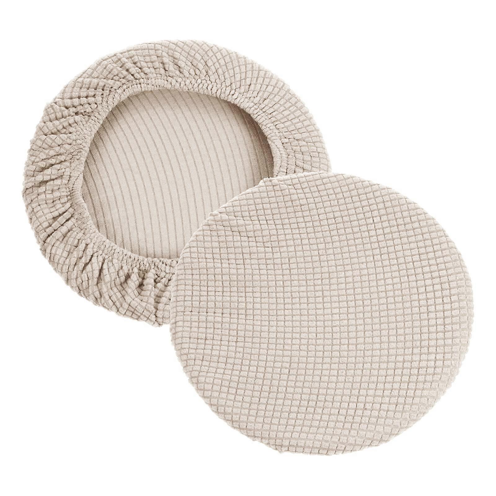 Washable Elastic Bar Stool Cover 2 Pack for 11-13 Inch Diameter Round Chairs - Stretchable Fabric, Durable Design