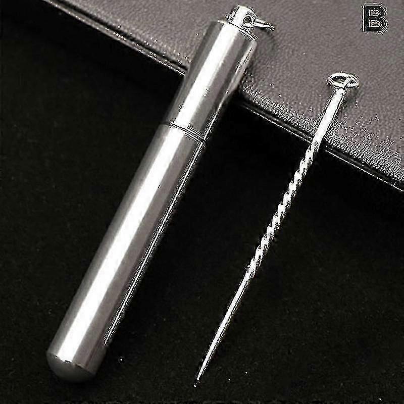 Φορητές ασημένιες οδοντογλυφίδες υπαίθριες επαναχρησιμοποιήσιμες επιλογές φρούτων τροφίμων για πικνίκ στρατοπέδευσης