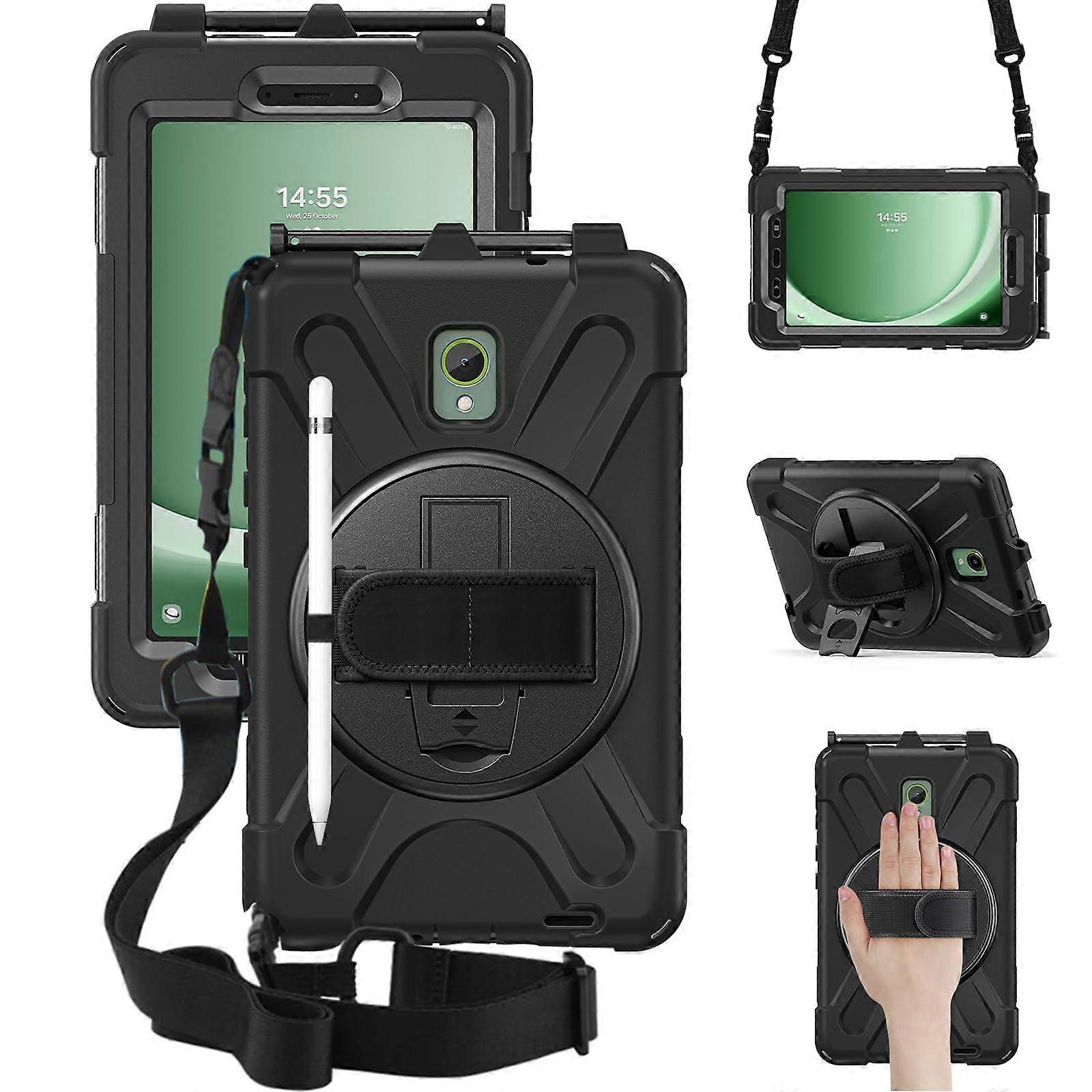for Samsung Galaxy Tab Active 5 / Active 3 8.0 Case with Strap, Heavdy Duty Rugged Cover