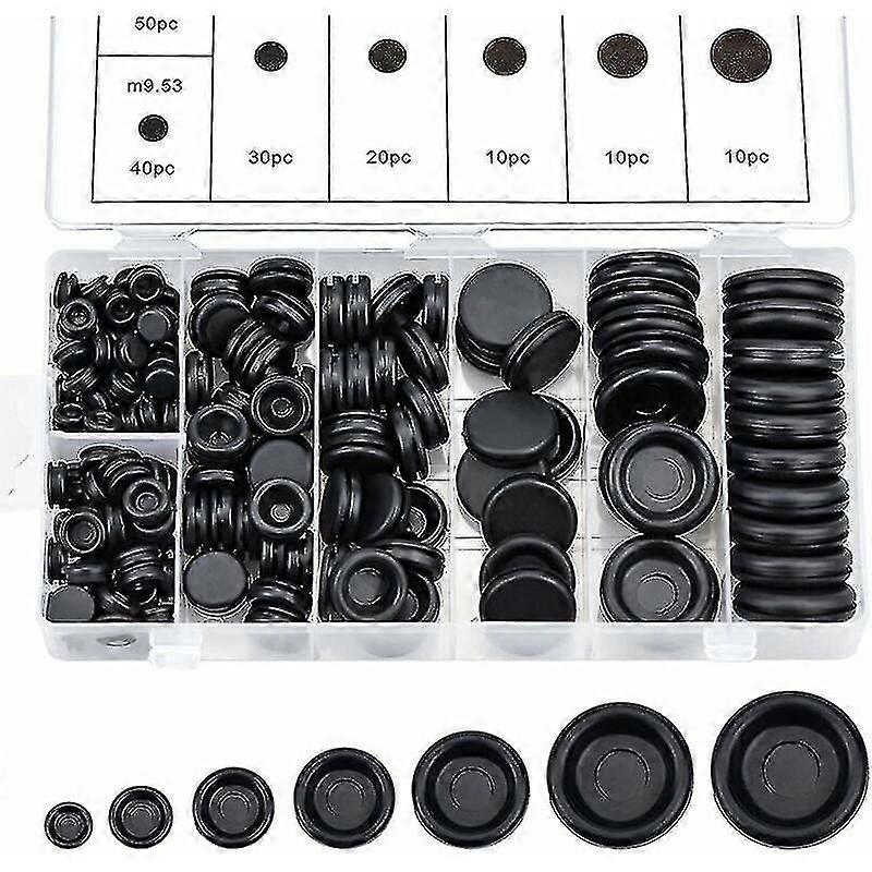 170pcs Rubber Grommet Assortment, Electrical Wire Stoppers