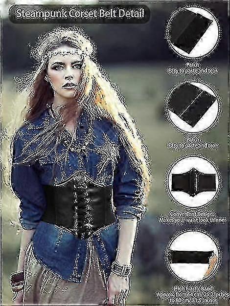 2 قطعة Steampunk مشد الحزام، الرجعية مشد الحزام، حزام الخصر