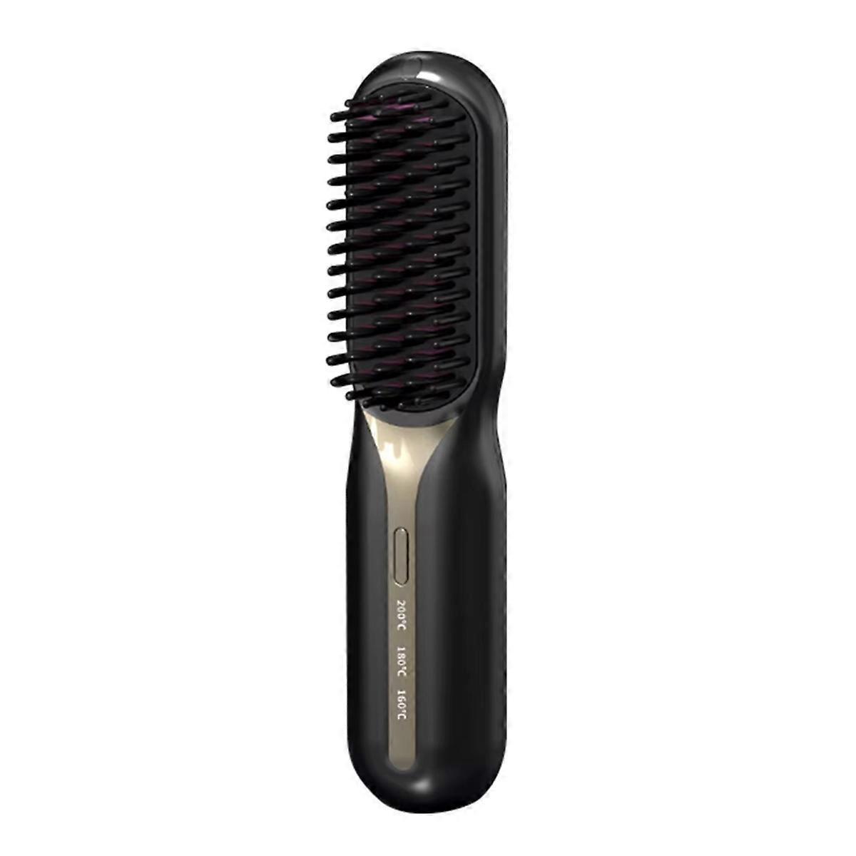 Electric Hot Comb Hair Straightener - Fast Heating, Portable, Anti-Scald, Ideal for Travel, Beard & Hair Styling A