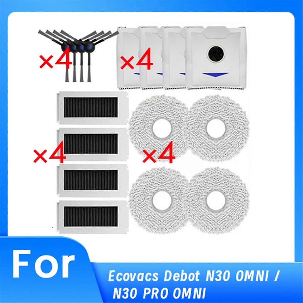 16 Pcs for Ecovacs Vacuum Cleaner Replacement Brush Kit