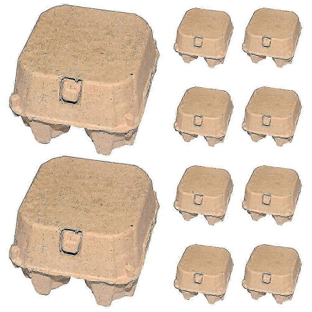 Botes dufs en pulpe kraft de taille familiale avec plateaux dufs de poulet  4 compartiments