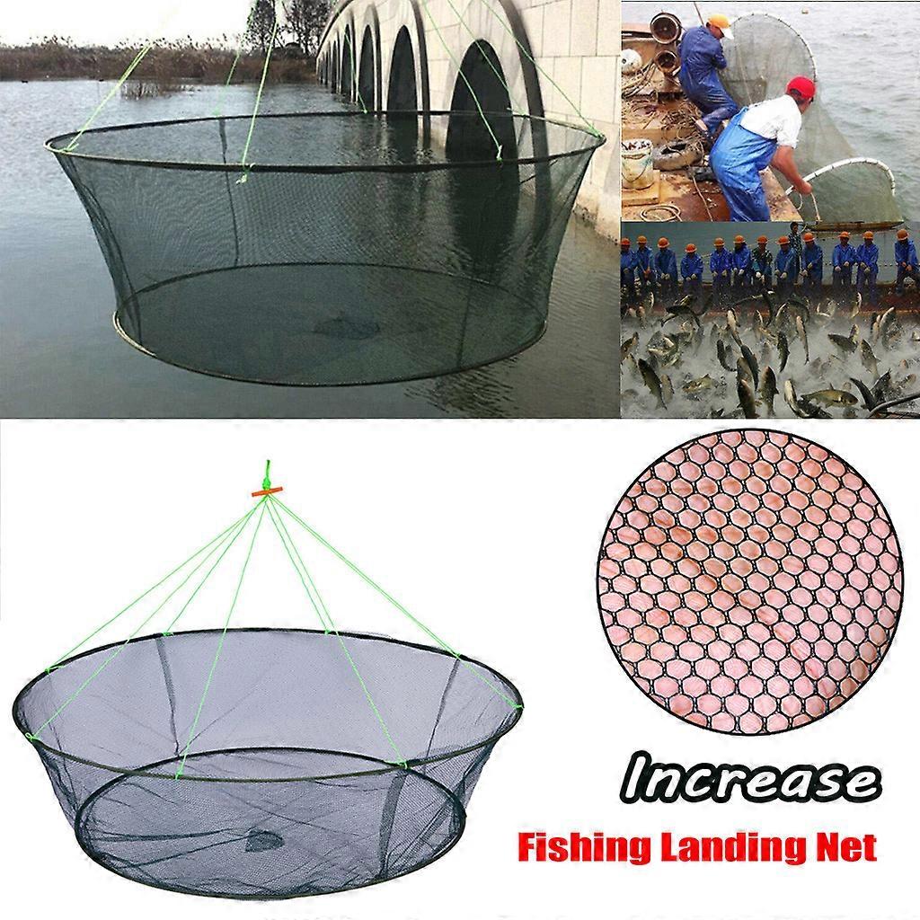 Large Foldable Drop Net Fishing Landing Net Prawn Bait Crab Shrimp BB