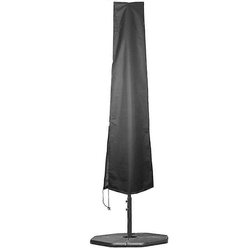Patio Umbrella Cover Waterproof Black Outdoor Protection Cover for Offset Umbrellas and Garden Furniture Sets 98" x 70"