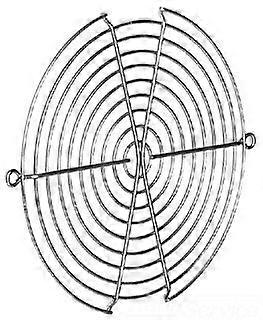 Compact Axial Fan Guard 230VAC, Width 4-5/7 In, Protective Guard For Axial Fans, Industrial 230V Applications