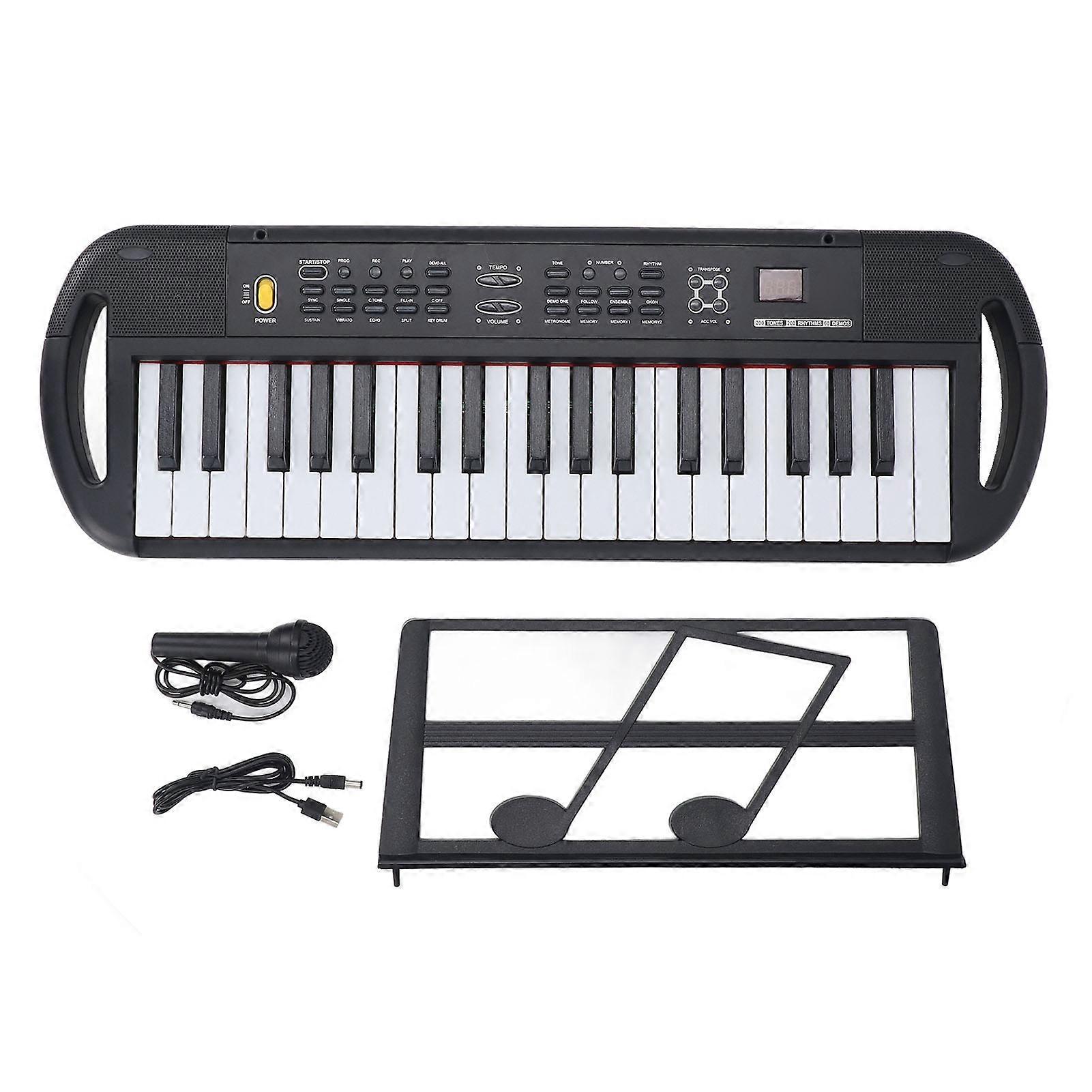 37 Key Portable Electronic Keyboard Demo Songs 200 Tones Rhythm Programmable Chord Synch Effects Mini Piano for Kids