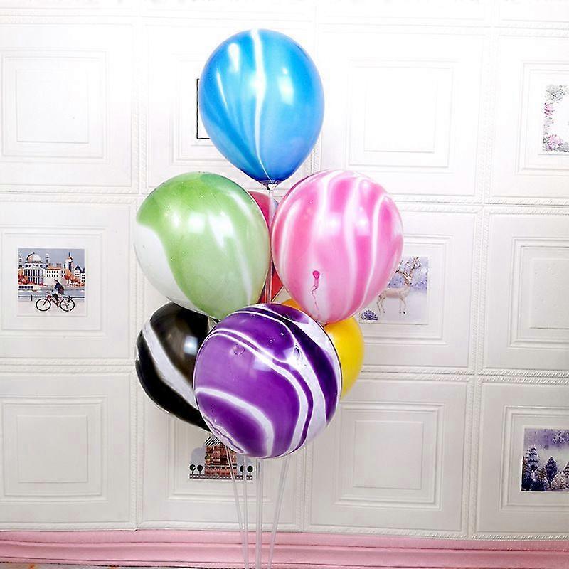 Party dekorace set - vícebarevný mramorový balón